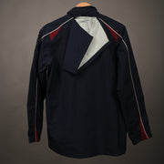 Vintage 2006-07 Burnley FC Erreà football Rain Jacket | Cooke Sponsor | 125th Anniversary Patch | Navy