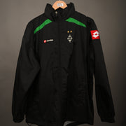 Borussia Mönchengladbach Lotto Windbreaker Jacket – Black & Green – Vintage 2000s Football Top